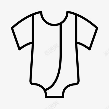 婴儿套装服装衣服图标图标