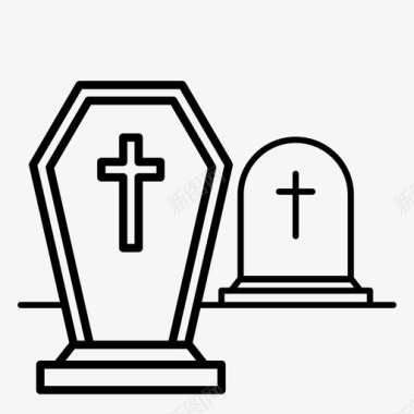 墓地死亡墓碑图标图标