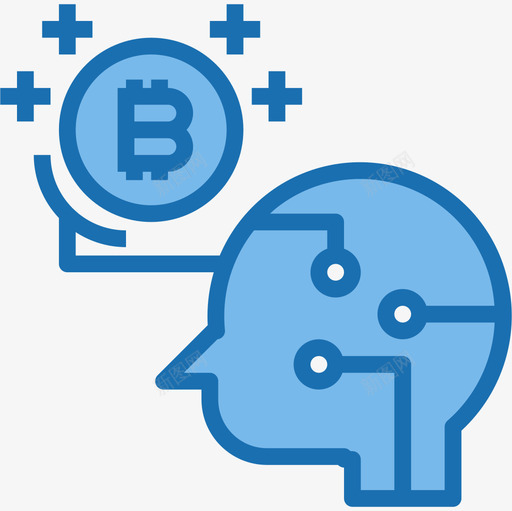 Idea加密货币56蓝色图标svg_新图网 https://ixintu.com Idea 加密 蓝色 货币