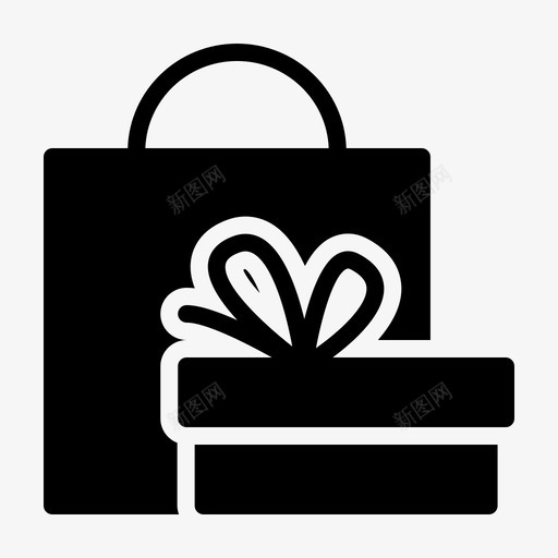 礼品袋盒子礼物图标svg_新图网 https://ixintu.com 商店 盒子 礼品盒 礼品袋 礼物