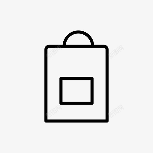 购物袋购物简单的线图标svg_新图网 https://ixintu.com 图标 简单 线图 购物 购物袋