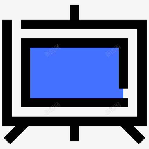 黑板科学128蓝色图标svg_新图网 https://ixintu.com 科学 蓝色 黑板