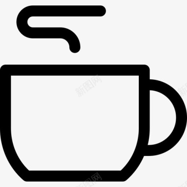 咖啡杯76号餐厅线性图标图标