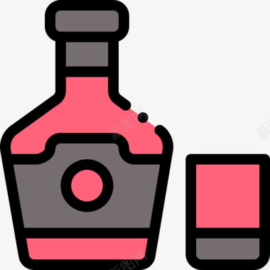 威士忌75号餐厅原色图标图标