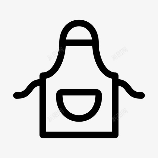 围裙厨师服装图标svg_新图网 https://ixintu.com 厨师 厨房 围裙 服装 防护