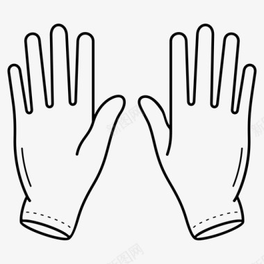 手手套清洁防护图标图标