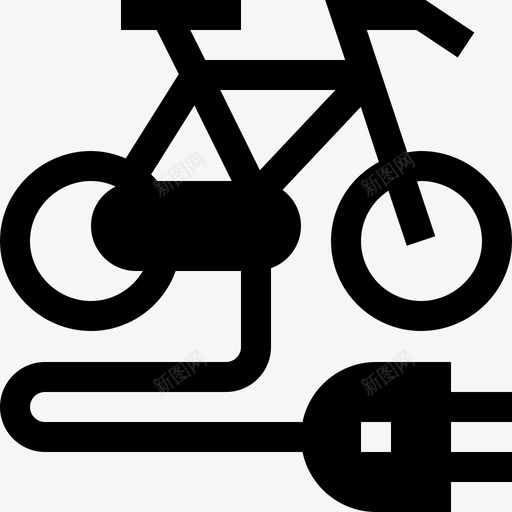 电动自行车可持续能源28填充图标svg_新图网 https://ixintu.com 填充 持续 电动 能源 自行车
