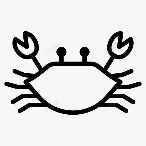 螃蟹蓝蟹海洋生物图标svg_新图网 https://ixintu.com 海洋生物 蓝蟹 螃蟹