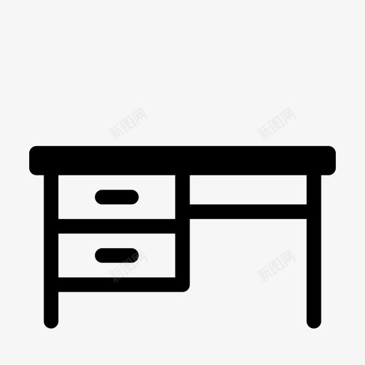 办公桌橱柜家具图标svg_新图网 https://ixintu.com 储藏室 内线 办公桌 室内 家具 橱柜