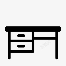 内线办公桌橱柜家具图标高清图片