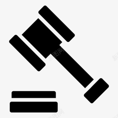 法律锤子法官图标图标