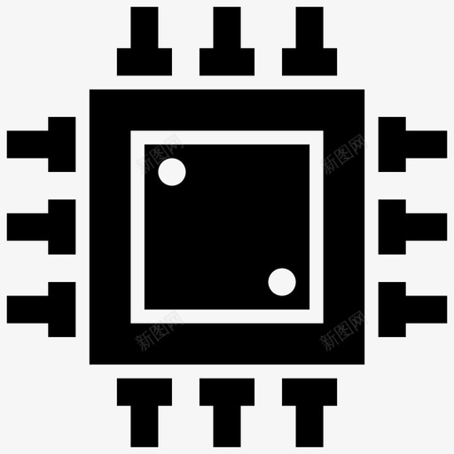 微芯片人工智能机器学习图标svg_新图网 https://ixintu.com 人工智能 响应 学习 数据中心 机器 用户界面 神经网络 网络 芯片