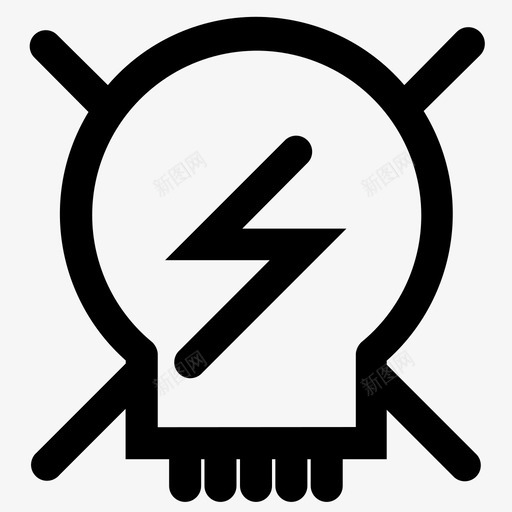 电危险地点高压图标svg_新图网 https://ixintu.com 危险 地点 非常 高压