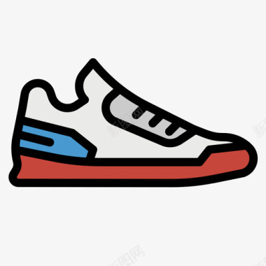 运动鞋衣服153线性颜色图标图标