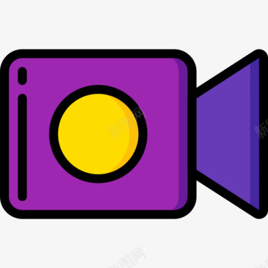 摄像机移动接口5线性彩色图标图标
