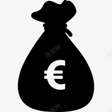 钱袋货币欧元袋图标图标