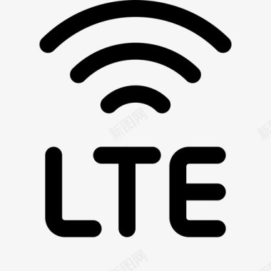 Lte电话和手机1直线图标图标