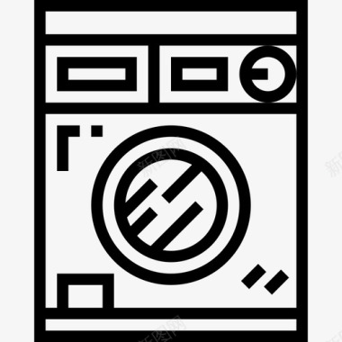 洗衣机洗衣房21直列式图标图标
