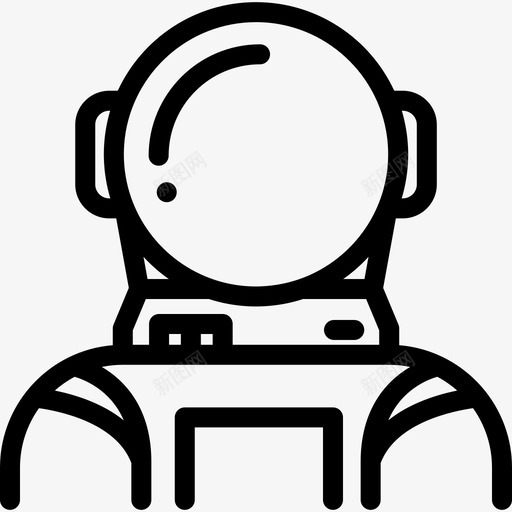 宇航员未来主义技术11线性图标svg_新图网 https://ixintu.com 宇航员 技术 未来主义 线性
