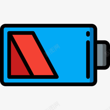 电池电量移动接口5线性颜色图标图标