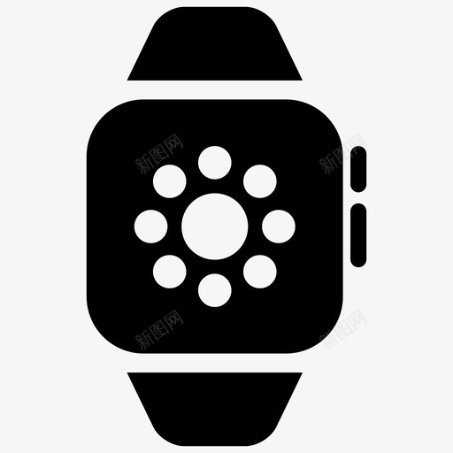 智能手表苹果设备图标svg_新图网 https://ixintu.com 手表 技术 智能 苹果 设备