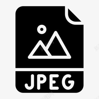 Jpeg文件扩展名3glyph图标图标