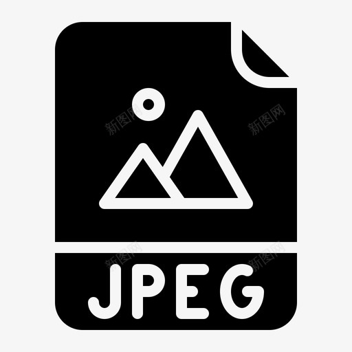 Jpeg文件扩展名3glyph图标svg_新图网 https://ixintu.com Jpeg glyph 扩展名 文件