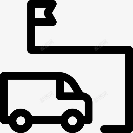 送货物流83直线图标svg_新图网 https://ixintu.com 物流 直线 送货