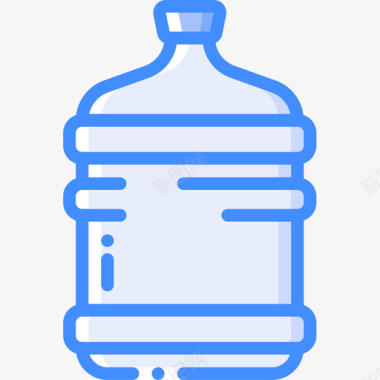 水瓶容器4蓝色图标图标