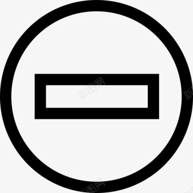 禁止交通标志22直线图标图标