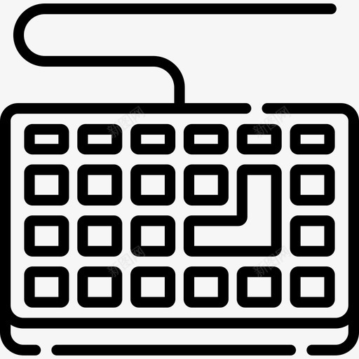 键盘硬件24线性图标svg_新图网 https://ixintu.com 硬件 线性 键盘