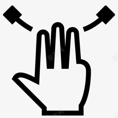 手势曲线手指图标图标