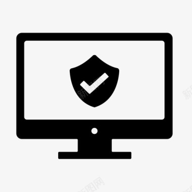 计算机安全确认笔记本电脑图标图标