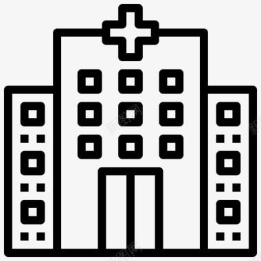 医院建筑建筑与城市图标图标