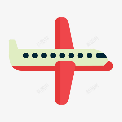 飞机svg_新图网 https://ixintu.com 飞机 if_Transportation_An 填充 多色 扁平
