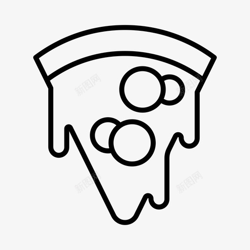 披萨吃快餐图标svg_新图网 https://ixintu.com 垃圾 快餐 披萨 食品