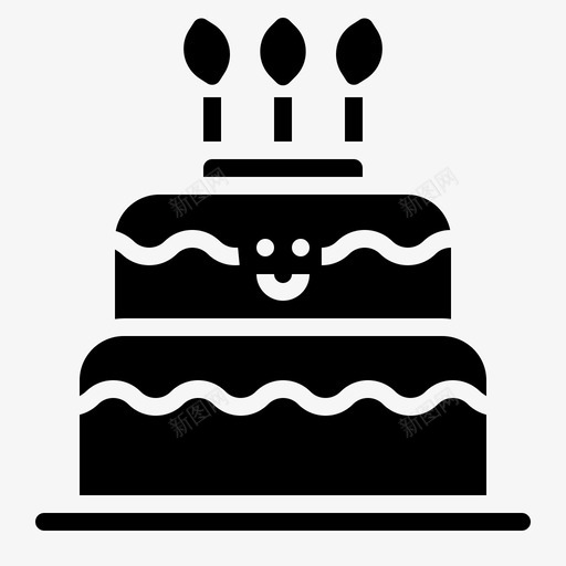 生日蛋糕面包店甜点图标svg_新图网 https://ixintu.com 派对 甜点 生日蛋糕 面包店 面包房