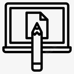 计算机教学电子教学艺术计算机图标高清图片