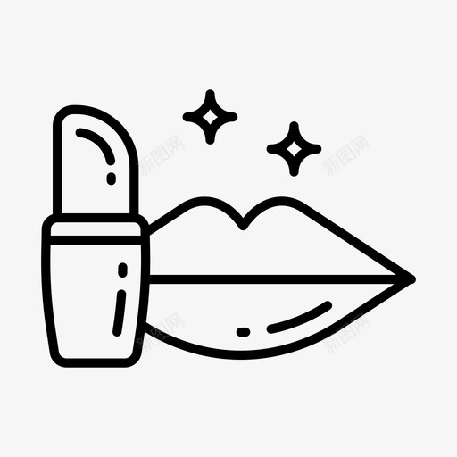 唇膏美容化妆品图标svg_新图网 https://ixintu.com 化妆品 唇膏 美容