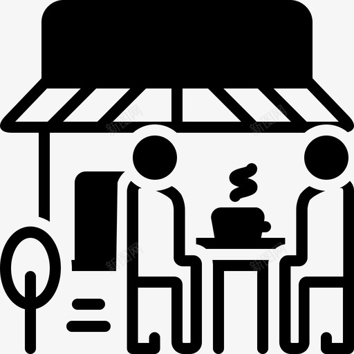 咖啡厅自助餐厅咖啡图标svg_新图网 https://ixintu.com 咖啡 咖啡厅 商店 自助 自助餐 顾客 餐厅