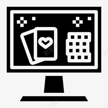 网上赌场卡片赌博图标图标
