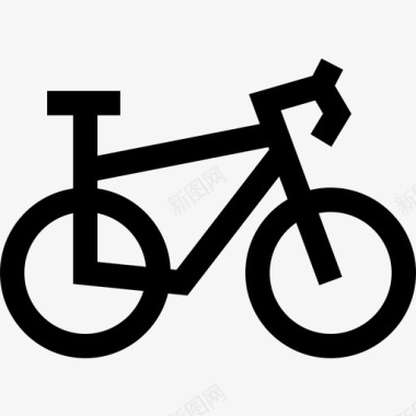 自行车运动型88直线型图标图标