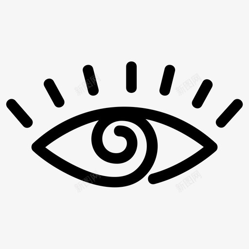 眼睛放大镜搜索图标svg_新图网 https://ixintu.com 搜索 放大镜 眼睛 观察 视觉