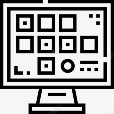 计算机数字服务13线性图标图标