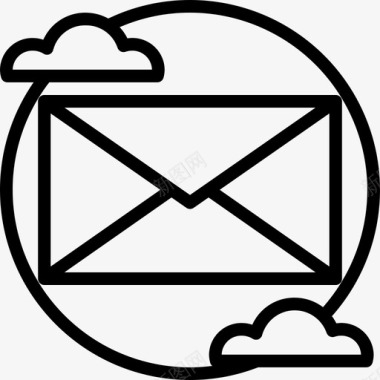电子邮件电子邮件42直线图标图标