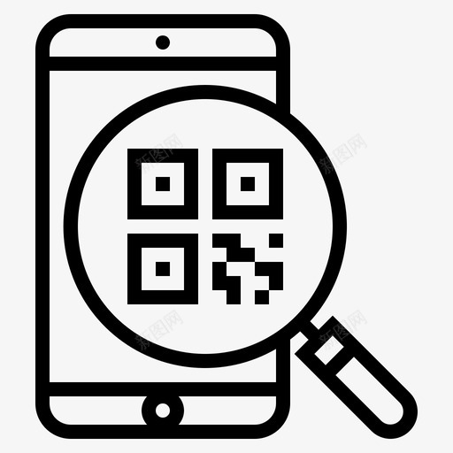 二维码电商手机图标svg_新图网 https://ixintu.com 二维 手机 扫描 电商
