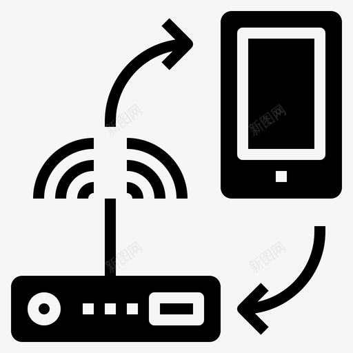 wifi接入互联网交通图标svg_新图网 https://ixintu.com wifi 互联网 交通 信号 固态 接入 旅行 无线 机场 连接