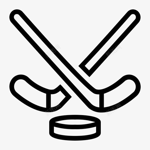 冰球冰球棒运动图标svg_新图网 https://ixintu.com 健康 冰球 大众 球棒 运动