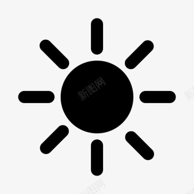 太阳白天天气图标图标