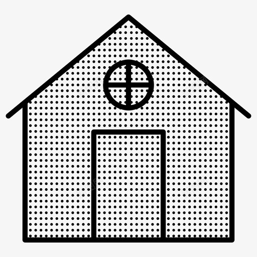 家房子抽象点图标svg_新图网 https://ixintu.com 房子 抽象